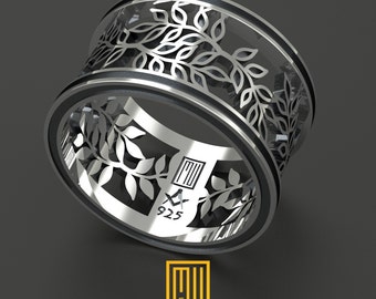 Ring with Acacia Leaves