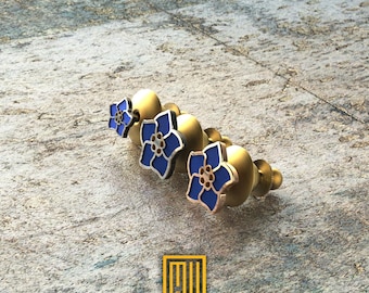 Forget Me not Lapel Pin with Enamel