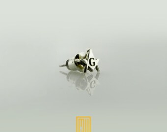 Master Degree Lapel Pin - 925k Sterling Silver, Handmade Jewelry, Custom Design, Freemason Gift