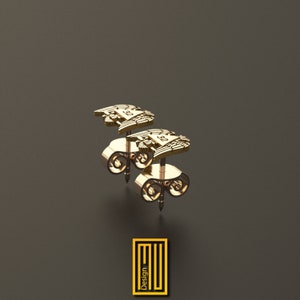 Scottish Rite 32nd Degree Earring Gold, Sterling Silver Single or Set