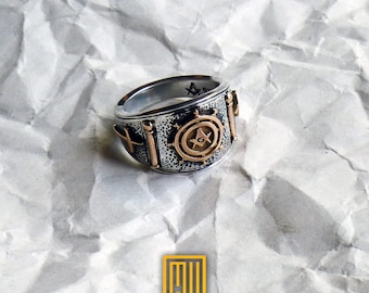 Masonic Ring For Sailor - Handmade Men's Jewelry