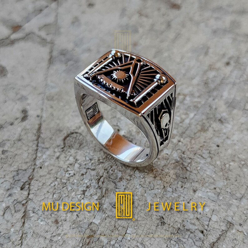 Past Master Ring 925k Sterling Silver image 8