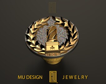 Spilla Massonica Grande Master Mason – Colonna Spezzata – Distintivo Da Bavero - Foto 5