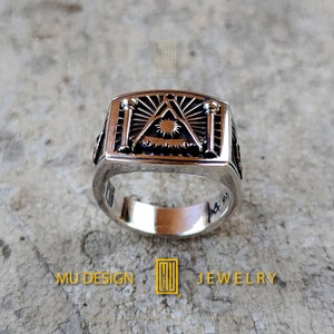 Past Master Ring 925k Sterling Silver image 4