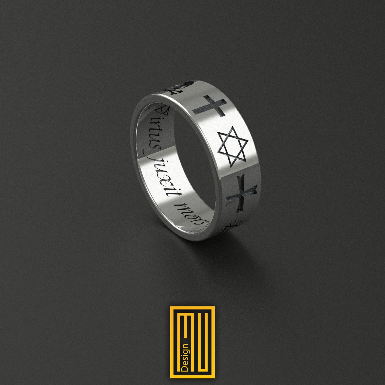 Civil War Ring With Old Symbols - Etsy