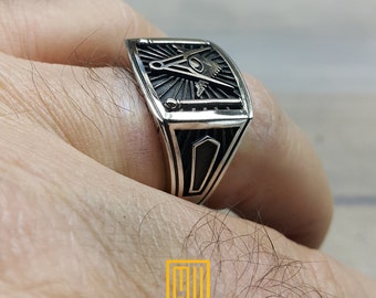 Masonic Ring with Sterling Silver