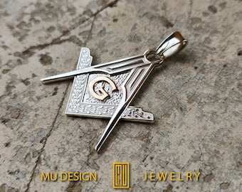 Master Mason Pendant With Golden "G"