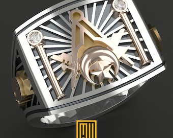 Ring for Shriners Sterling Silver or Rose Gold