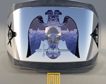 AASR 32nd Degree Ring with Amethyst Gemstone