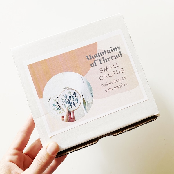 Embroidery Kit - 4 Inch Cactus Pattern Embroidery Kit - Cactus Embroidery - Beginner's Level - DIY