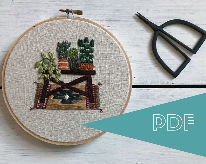 Embroidery Pattern  PDF Pattern  Digital File  Plants on image 1