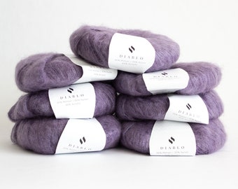 Yarn Destash- Hobbii Yarn- Diablo- Wisteria (60)- Mohair Nylon Acrylic yarn- Lace Weight Yarn- Mohair Yarn