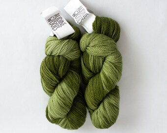 Yarn Destash- Knitcrate- Audine Wools- Halo DK- Olive- Alpaca Merino Wool Nylon Blend, DK Weight