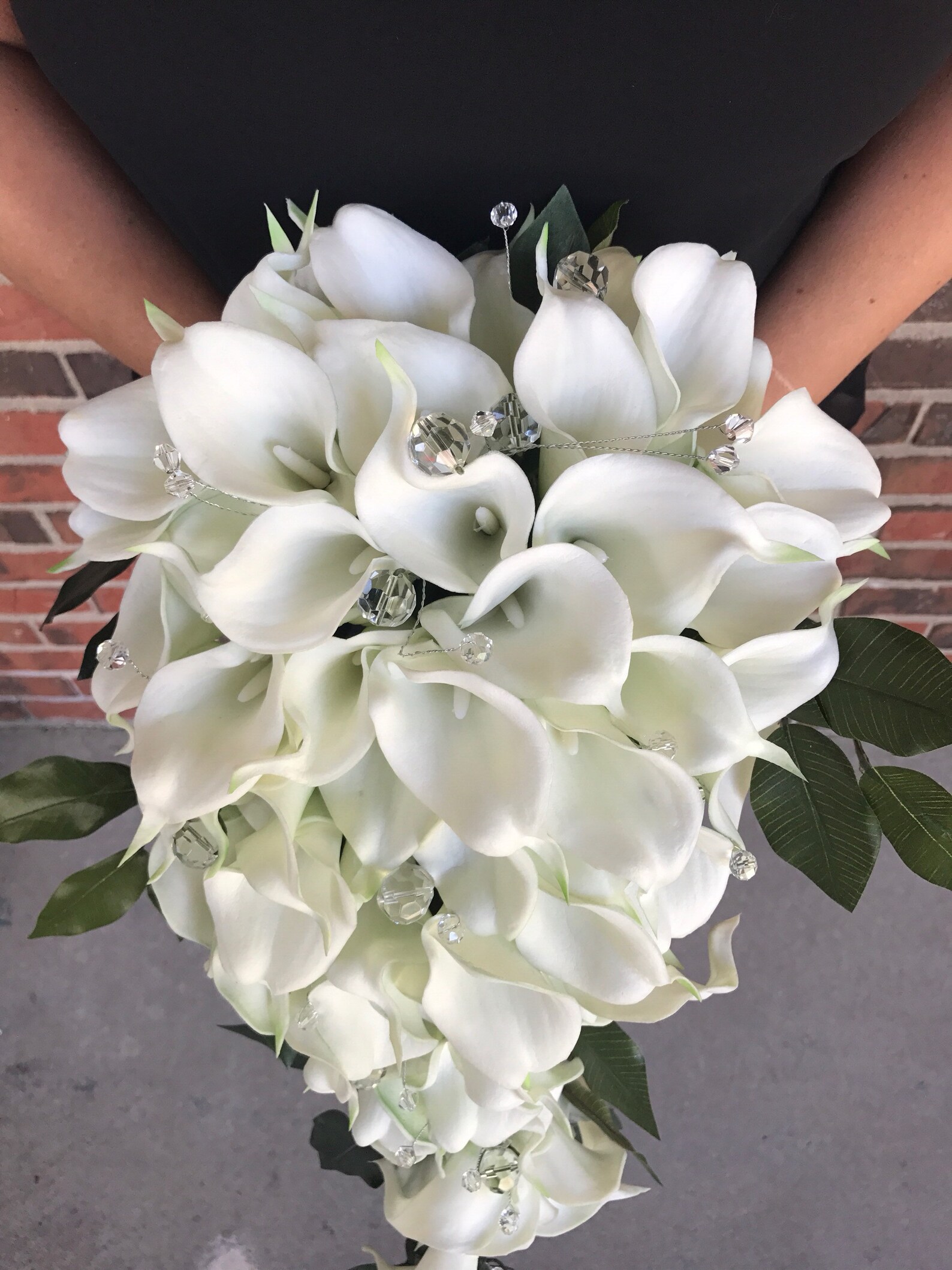 Cascade Bouquet Cascade Calla Lily Bouquet off White Etsy
