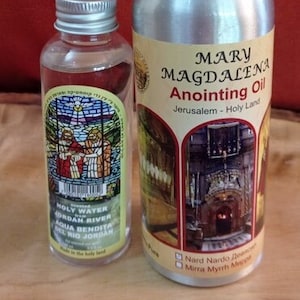 Nard or Myrrh oil Mary Magdalena of Jerusalem oil Anointing oil safe Metal bottle Myrrh oil 250 ml,8.45 oz Holy water 100 ml