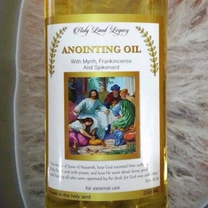 Huile d’onction de Jérusalem huile d’olive parfumée à l’encens, FRANKINCENSE 250 ml