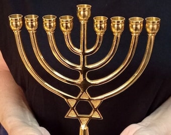 Jerusalem brass copper HANUKKIA MENORAH Candle Holder