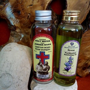 Hyssop Purification Anointing Oil 100 ml,3.4fl.oz From Holyland Jerusalem and Jordan river holy water 100 ml,3.4 oz