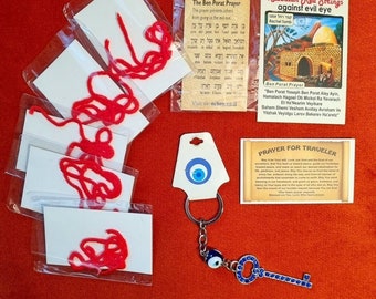 6 Jerusalem Ben porat  yoseph Kabbalah red string Rachel tomb evil eye, Kabblah Key Chein prayer for the travelers prayer