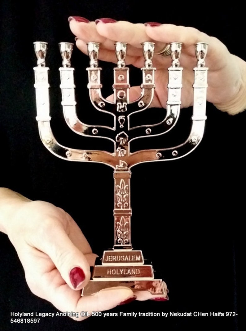 Menorah 7 Branch Jerusalem Design Judaica Symbol Gift From Etsy