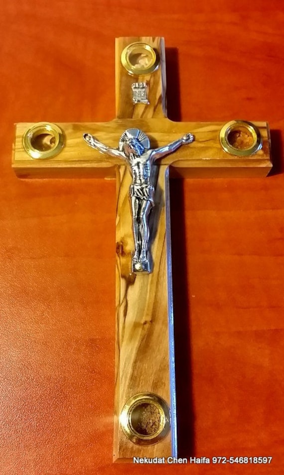 Olive Wood Cross from Jerusalem hand made20 cm7.8 inches Etsy