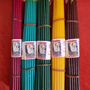 5 Bees wax Candles Jerusalem 33 bundle  , blessed  and lit in Holy Sepulchre church Jerusalem