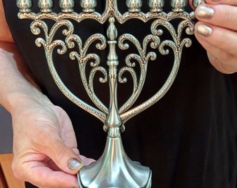 Hanukia Menorah 9 branches Hanuka special Jerusalem design