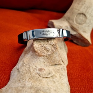 Bahai Ringstone Symbol Edelstahl Hochwertiges Armband Bahai Geschenk aus Haifa