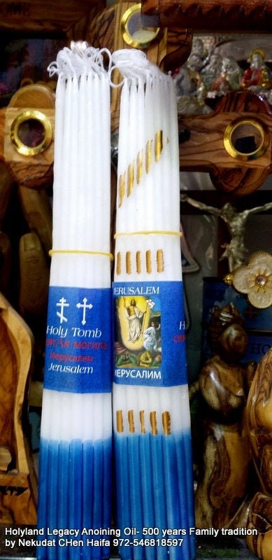 Purification Jerusalem  Candels 33  candles ,blessed and lited from Holy Sepulchre church Jerusalem