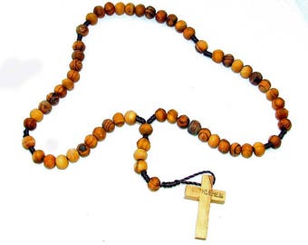 Rosary Free shipping - 100% natural olive wood beads from Bethlehem Olive wood Rosary