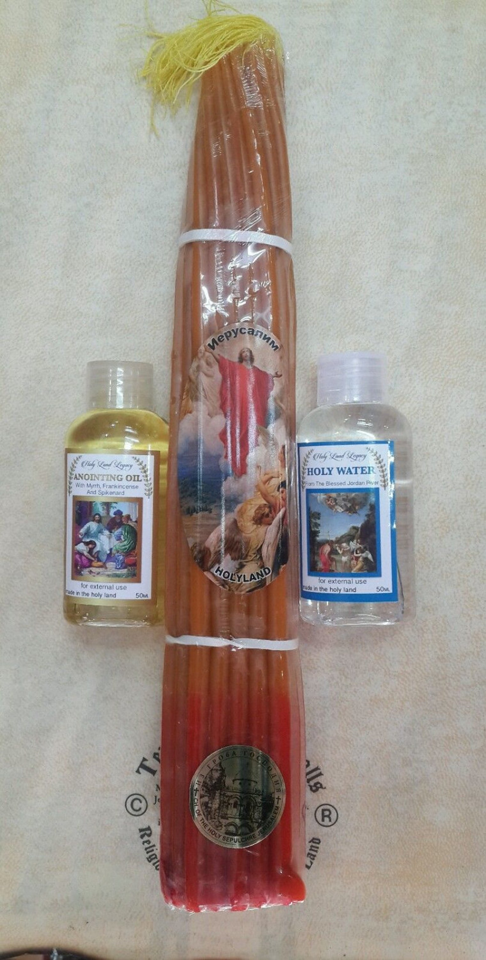 33 Pure Honey beeswax candles blessed from Holy Sepulchre Etsy