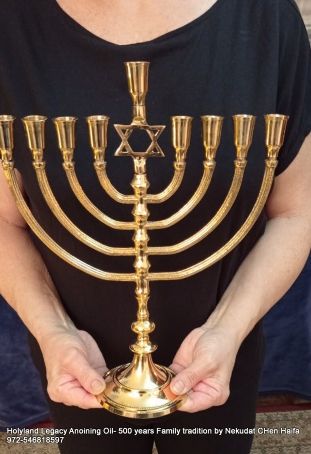 Jerusalem ISRAEL Brass Copper HANUKKIA MENORAH Candle Holder - Etsy