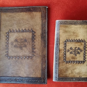 Baha&#39;i Prayer book leather cover,Bahai leather notebook cover, handmade in Haifa