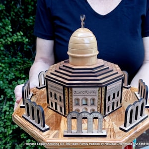 Kudss Dome der Rock-Moschee - Olive Holz handgemachte Kunst Modell aus Jerusalem Qubbat As-Sakhrah