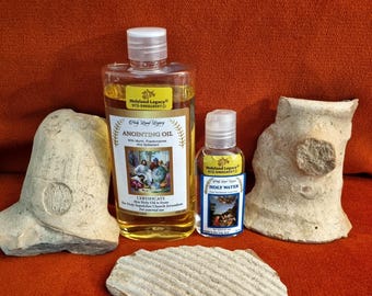 Anointing Oil from Jerusalem pure fresh virgin olive oil scented with Frankincense,Myrrh 250ml,+Holy water 50 ml,Huile d&#39;onction