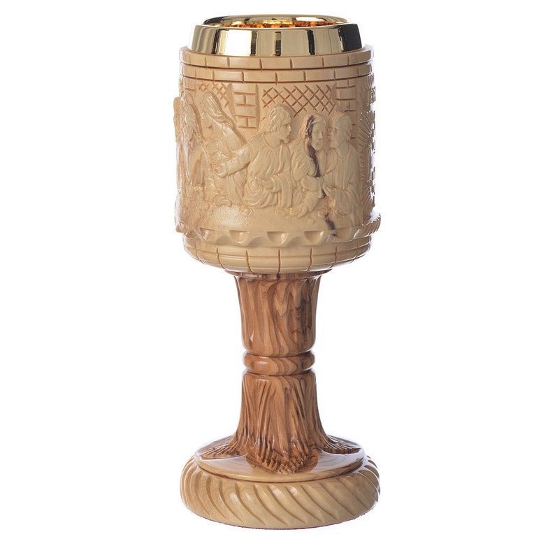 Large Communion Cup the Grail From Jerusalem olive Wood Hand Etsy