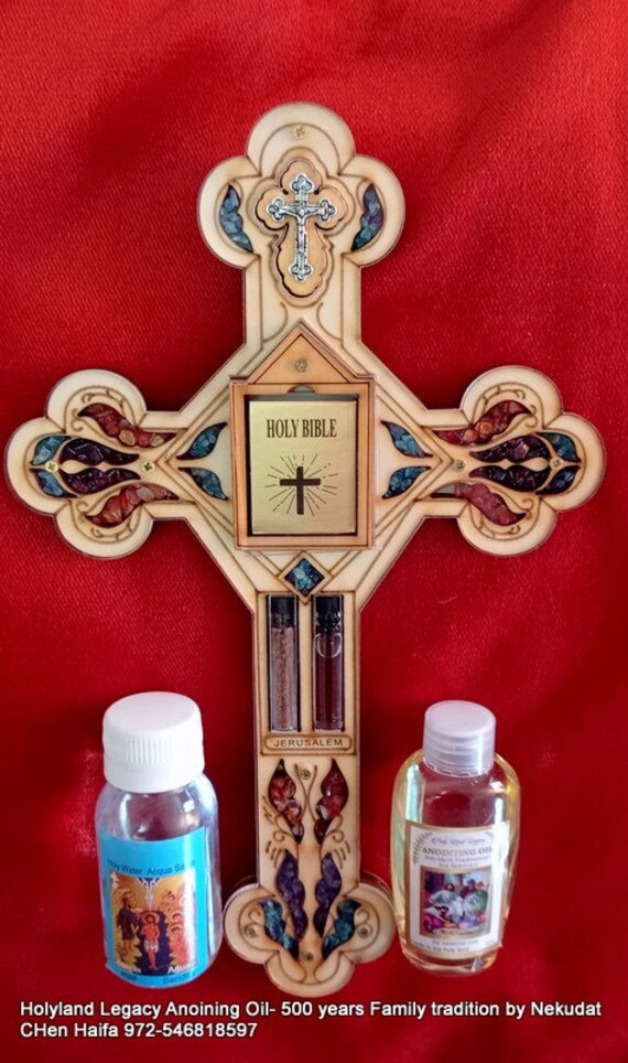 Holy waterAnointing oilHandmade Holy Bible CROSS Holy Water Etsy