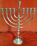 XL Jerusalem Israel brass copper HANUKKIA MENORAH Candle Holder 35cm 14' free shipping product logo