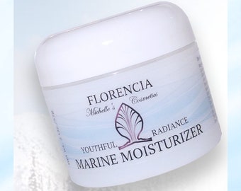 Marine Moisturizer - Peptide Anti-Aging Face Cream Antioxidants Co Q10 Improves Firmness Collagen Production Hydration 2oz