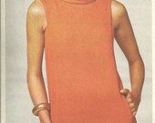 ON SALE 60er Jahre Mod Kleid Vintage Muster, Anne Klein-Kleid mit hohem Kragen, New Yorker Designer Collection Plus, McCall's 1020, Gr. 8, ungeschnitten