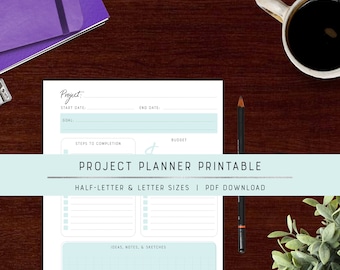 Project Planner | Entrepreneur | Household | Printable