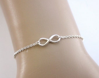 Sterling silver Infinity Bracelet minimalist style