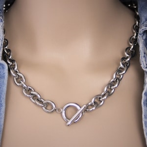 Large XL T-Clasp Stainless Steel Necklace
