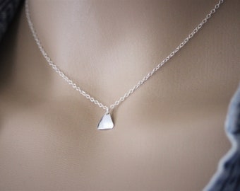 Triangle pendant Silver sterling choker Necklace