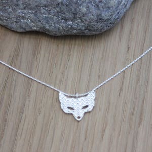 Minimalist Sterling Silver fox choker Necklace image 6