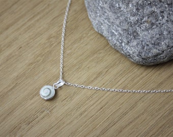 925 sterling silver choker minimalist necklace with shiva eye pendant - lucky end necklace shell eye of saint lucia