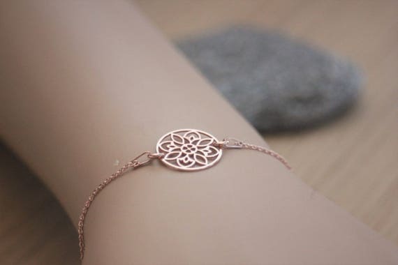 Artwork Store Adjustable Silver Bracelets Flower Mandala Charm Charming Fashion Chain Link Bracelets Jewelry for Women Artwork Store Adjustable Silver Bracelets Flower Mandala Charm Charming Fashion Chain Link Bracelets Jewelry for Women