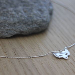 Minimalist Sterling Silver fox choker Necklace image 3