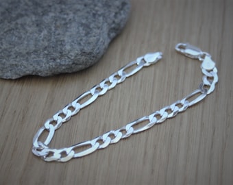 Sterling silver curb chain bracelet