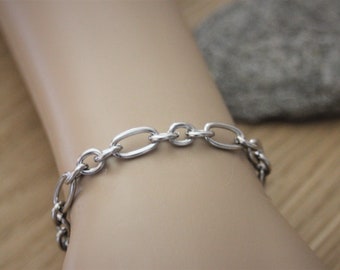 Stainless steel XL chunky link bracelet